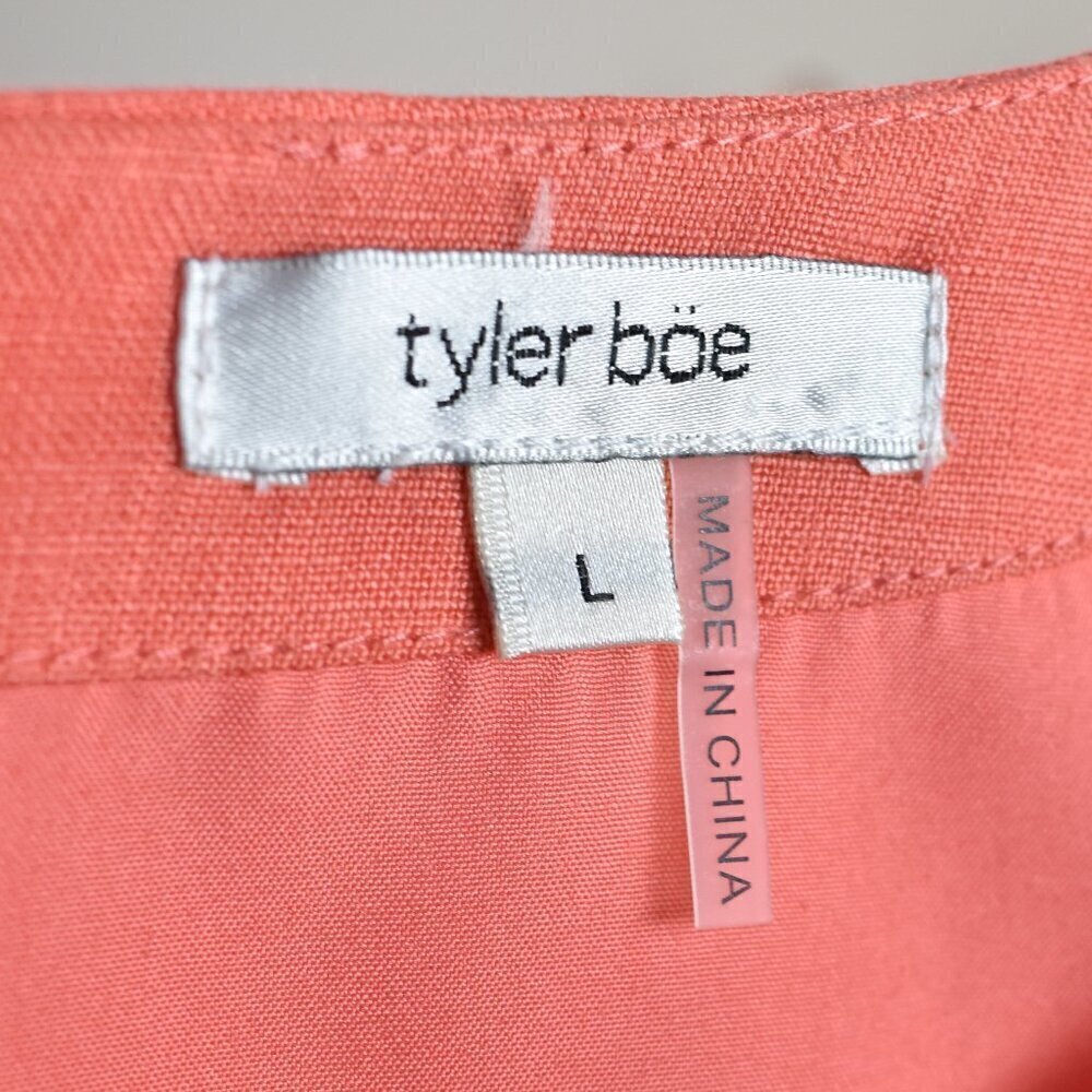 Tyler Boe Linen Shift Dress Orange - L - Picture 7 of 7